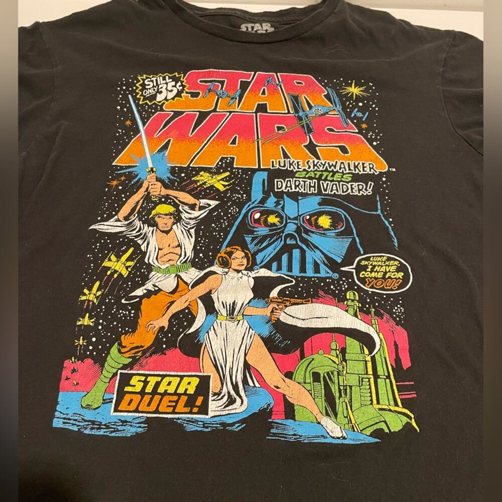 MAD Engine Star Wars Duel Graphic Tee T-Shirt Size Men's Large 42